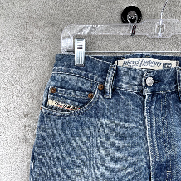 Diesel Jeans Women 26 Blue Bootcut 32" Inseam Italy Made 100% Cotton Midrise Y2K - Picture 4 of 14
